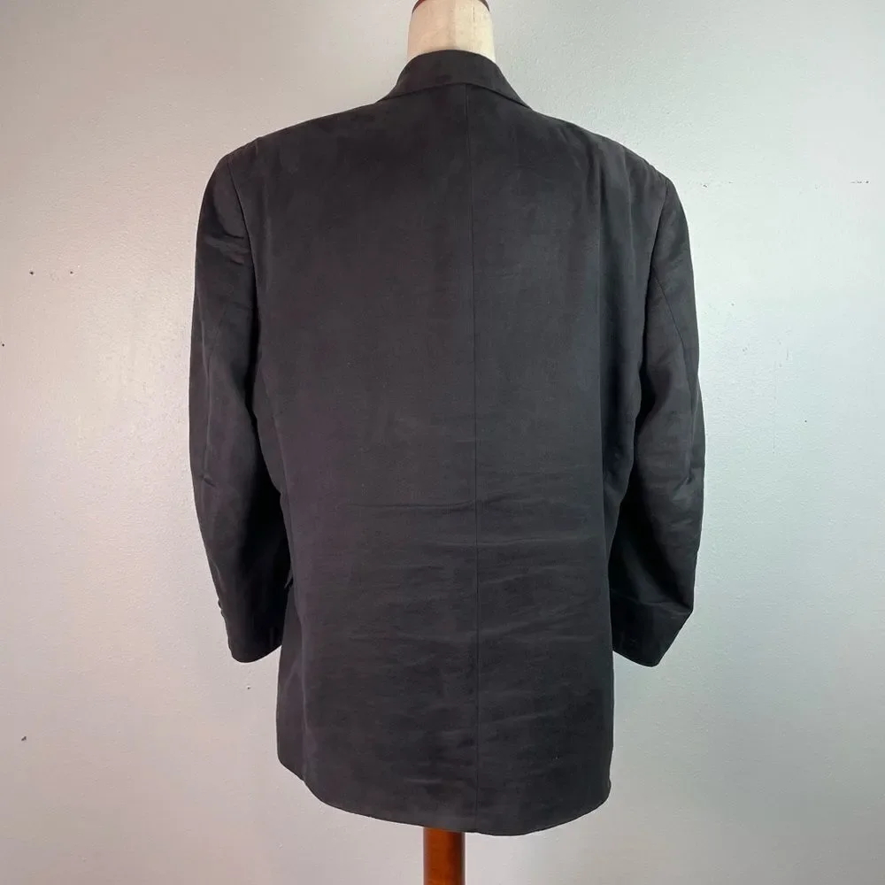GianFranco Black Suede Sport Coat Size 42R EUC